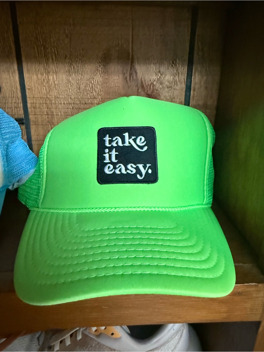 Take It Easy Neon Green woman’s Trucker Hat